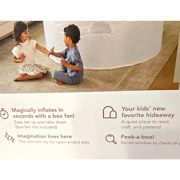 NWB SMOL Air Fort Inflatable Mushroom Camping Fort Indoor Use Creativity Play - Picture 3 of 8